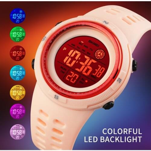 SKMEI Sports Watch Men Digital Wristwatches Mens Watches Colorful Light Yought Count Down Multi Function Boys LED Teenager Watch