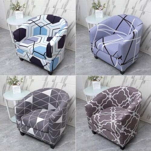 2Pcs/Set Tub Sofa Cover for Living Room Club Armchair Slipcover Single Seat Couch Covers For Sofas With Cushion Cover 2021