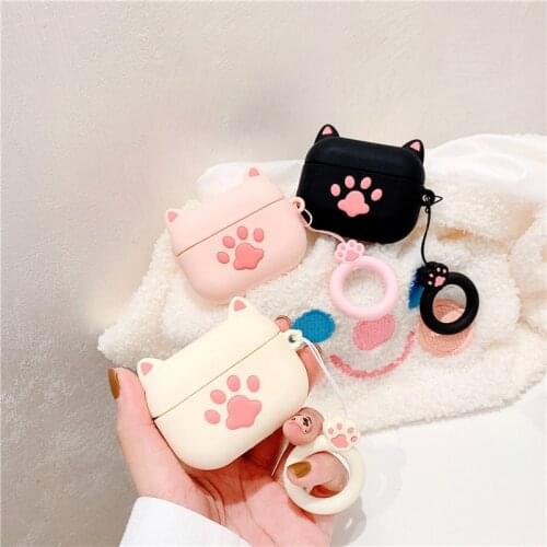 Cat Claw Bluetooth Earphone Case for Airpods Pro Cover Cute Silicone Accessories Protective Case for AirPod 3 Cartoon with Ring