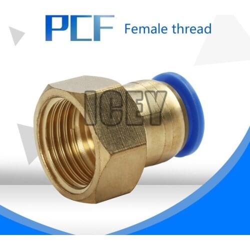 Pneumatic components P Fast Plug Connector PCF female thread through PCF4-M5/6-01/8-02/10-03/12-04