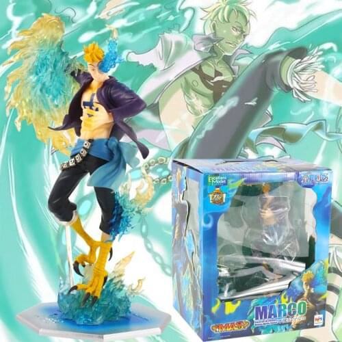 30cm Anime One Piece Fighting Phoenix Marco PVC Action Figure Toy Statue Model Figurine Kids Gift Collectible Doll