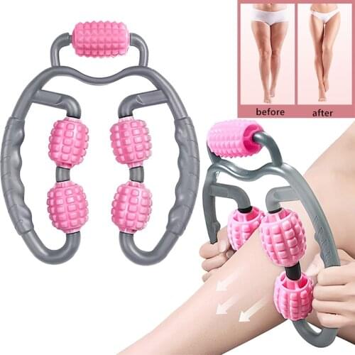 Fitness Leg Trainer Clamp Leg Massager 360° Trigger Point Roller for Arm Leg Neck Myofascial Muscle Relieve