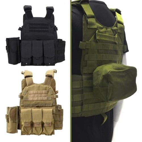 Camouflage airsoft vest Multi-function multi-pocket lightweight breathable Oxford cloth wear-resistant vest Outdoor training