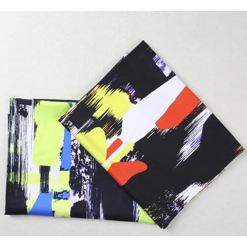 LEO&LIN The New Restoring Digital Printing Density Satin Rendering Patchwork Of Watercolor Colors Cotton Fabric Tissus 50cm