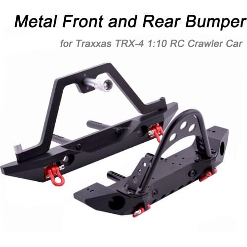 Metal Front and Rear Bumper for Traxxas TRX-4 1:10 RC Crawler Car Axial SCX10 & SCX10 II 90046 90047 S95