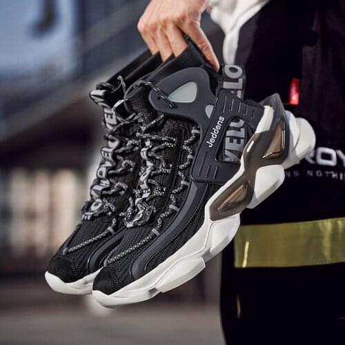 Fashion Comfortable Men Running Sports Shoes Athletic Training Black Shoes Chunky Sneakers for Men