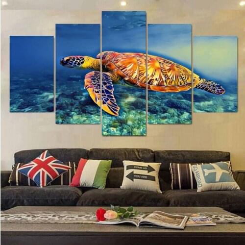 Sea Turtle Pattern HD Print Canvas Painting Wall Art Picture for Living Room Home Decor