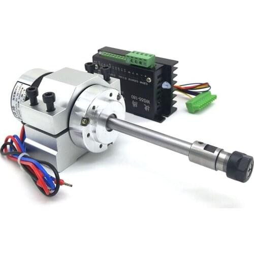DIY long neck DC brushless motor driver kit DC48V&DC24V ER11 300W 4500rpm engraving machine with long shaft deep groove spindle
