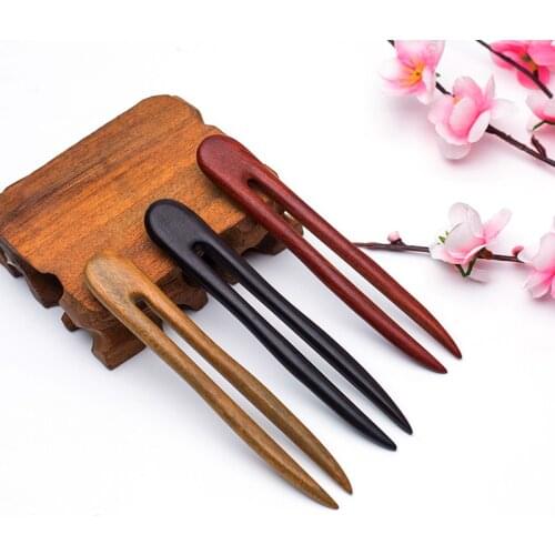 New Trendy Style Simple Minimalist Hairpin Hair Pin Stick Wooden Craft Hair Jewelry Accessories for Women Wedding Decorations