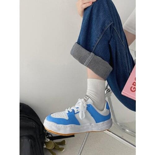 New summer girl college style sports shoes thick-soled soft sister casual all-match dissolving shoes fashion laces