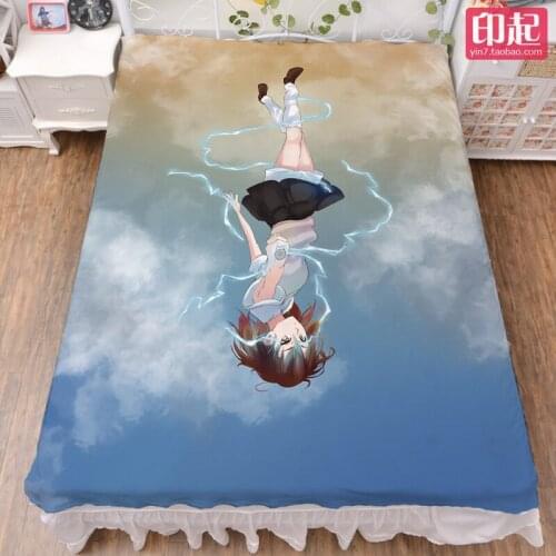 November update Japanese Anime A Certain Magical Index sexy girl bed milk fiber sheet & blanket summer quilt 150x200cm