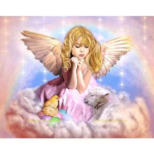 Full Diamond Square Diamond 5D DIY Diamond Painting Cloud Angel Diamond Embroidered Cross-stitch Rhinestone Mosaic