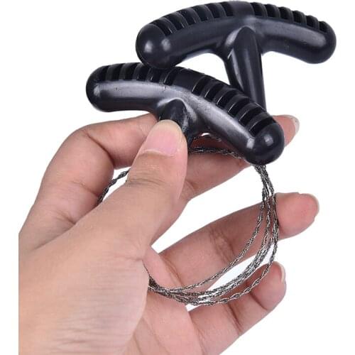Portable Mini Manual Hand Steel Rope Chain Saw Practical Emergency Survival Gear Steel Wire Kits Tools Outdoor Camping Hiking