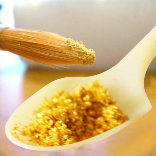 Edible 24K Pure Gold Leaf Sheets Edible Gold Leaf for Arts Craft Paper DIY Cooking Cakes Decoration Beauty Skin Care