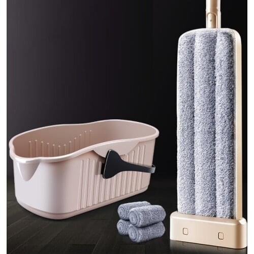 Joybos Squeeze Flat Mop Hand Free Washing Microfiber Mop For Home Kitchen House Wash Floor Cleaning With Wringing Mop Rag Pads