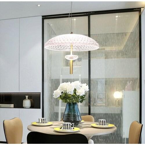 Modern restaurant LED pendant lights bar glass umbrella lighting Nordic living room decoration hanging lamp corridor lights