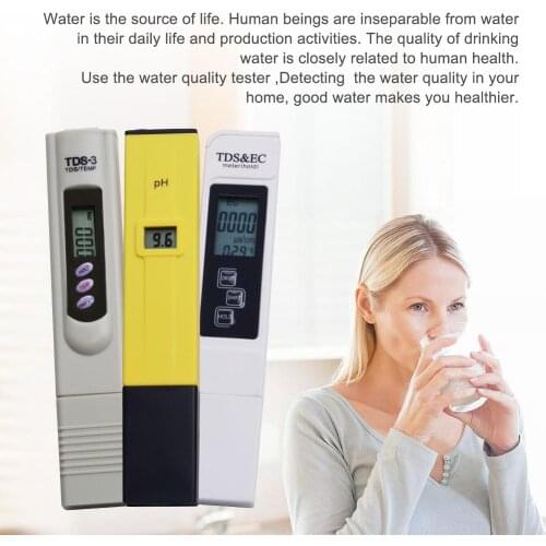 1set Drinking water tester TDS Meter + pH Meter + EC Meter Pocket Pen Aquarium Filter Water Quality Purity Tester
