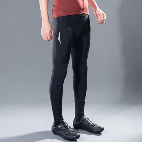 Santic Riding MTB Mountain Bike Downhill Autumn Cycling Long Sponge Padded Bicycle Tights Pants Full Length Men Sport Pants