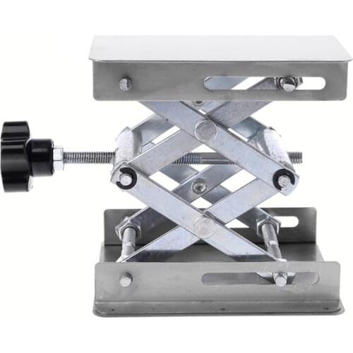 1 Pc Laboratory Lifting Platform Stand Rack Scissor Jack Bench Lifter Table Lab 100x100mm Stainless Steel For Scientific