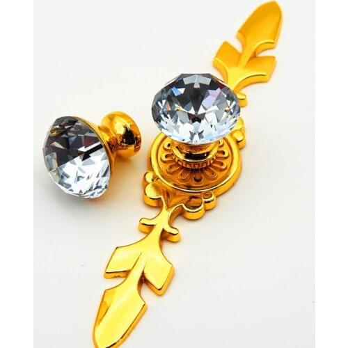 10 pcs Hot Luxury Diamond Crystal Handles Shoebox Cabinet Handles Closet Door Drawer Knobs Wardrobe Pulls Pullers With Screws