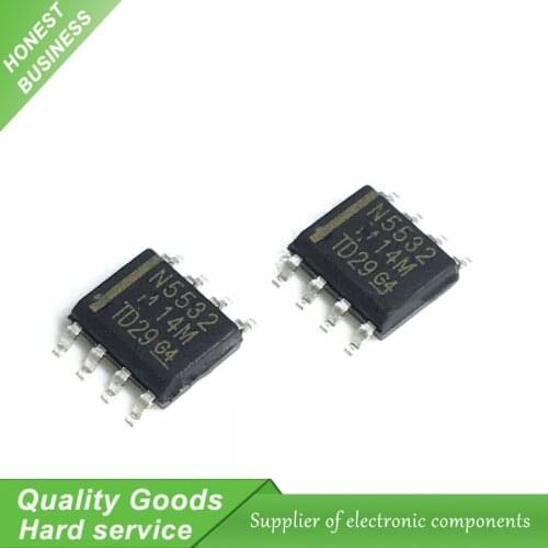 10PCS NE5532DR SOP-8 NE5532D NE5532 N5532 Dual Operational Amplifier New Original