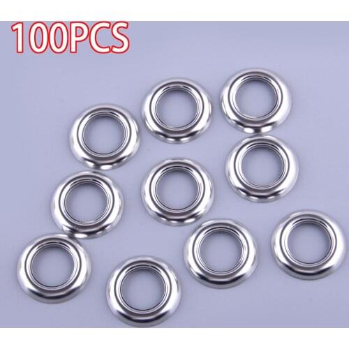 100Pcs/Set Silver Car Round Stainless Steel Trim Ring Bezel Decoration Accessories Fit For 3/4" LED Clearance Marker Light