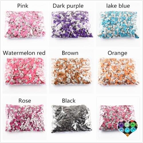 17bag/lot 10MM,2000pcs/bag Mini Petite Round Sunflower Plastic Acrylic Gems for flower center Resin rhinestone DIY Decoration