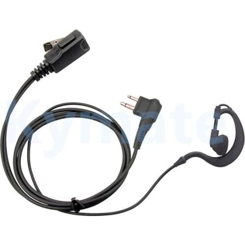 2 Pin Acoustic Tube Earpiece Mic PTT Headset for MotoRadios GP88 GP300 P040, P080, PR400, PRO2150 P3688 Walkie Talkie Earpiece