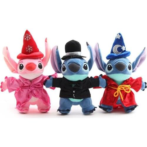 23cm Original New Models Stitch Plush Toys in Outfit Stitch Stuffed Plush Dolls Soft Mini Doll for Baby Kids Chirstmas Gift