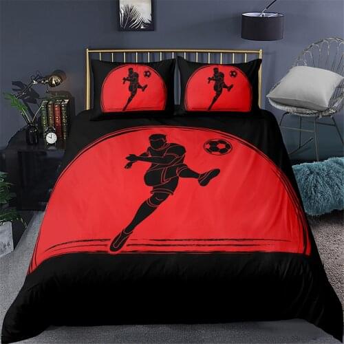 3D Football Printing Bedding Set Baseball Soccer Basketball Pattern Duvet Cover Set Home Bedroom Decor Bed Linens Bedclothes