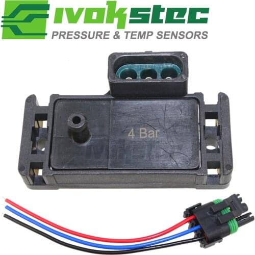 4 Bar 12223861 16040749 Turbo Intake Air Boost Pressure Map Sensor For Modified Cadillac Chevrolet Buick Chevy With Plug 4BAR