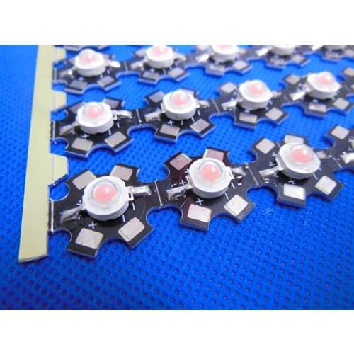50pcs 3W Orange High Power LED Light diodes 600-610nm with 20mm Star Base