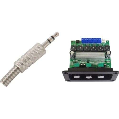 5 x 3.5mm 3 Pole Headphone Replacement Audio Jack Male Plug with TPA3116D2 Subwoofer Amplifier Audio Board