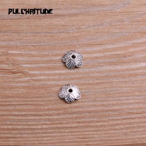 60pcs 3*9*9mm Bead Caps Charm Hollow Flower Pendants Jewelry Accessories DIY Receptacle Charms