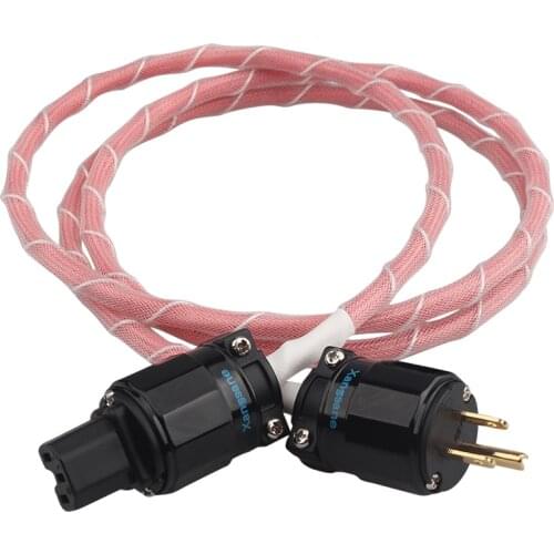 Audiophile Audio Power Cable Copper Silver Plated 3*4mm Conductor US / EU / UK Version