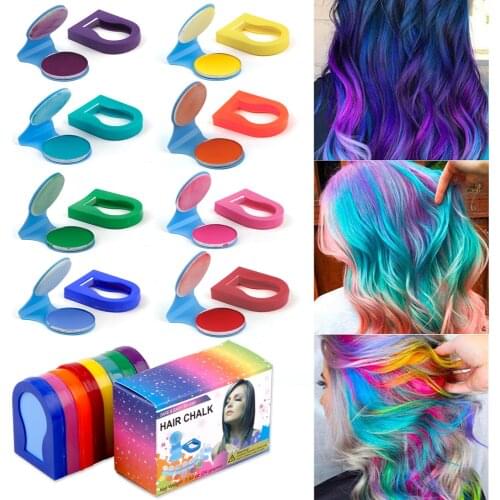 8 Colors Hair Color Chalk Powder Temporary Hair Color Spray DIY Women Pastels Salon Portable Beauty Dye Colorful Paint Styling