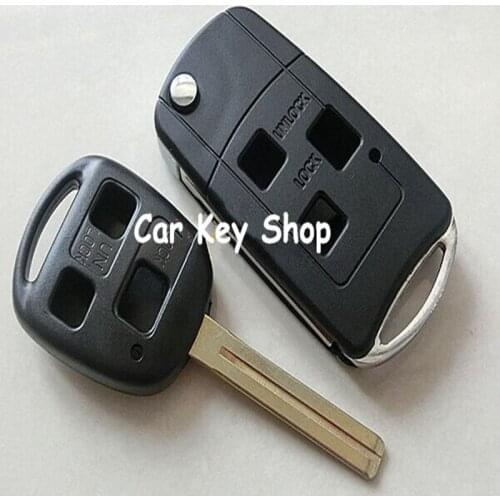 DAKATU 2/3 Button Modified Flip Remote Key Shell for Lexus RX300 LS400 LS430 ES330 SC430 IS300 LX470 RX330 RX350 GS300