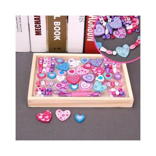 Wooden Toys Early Education Diy Childrens Educational Beaded Intelligence Development String Rope Wearing Game Toys