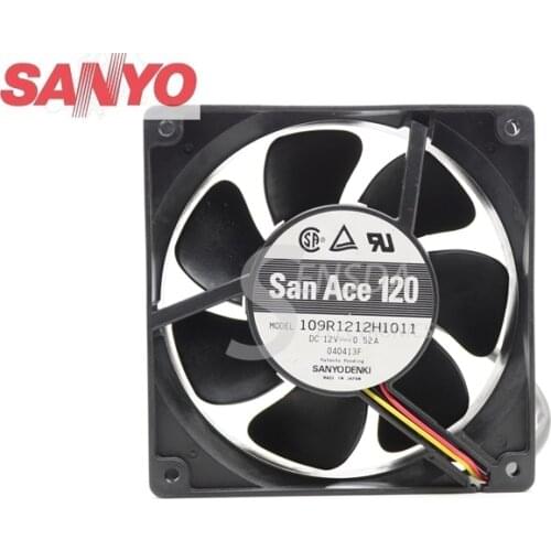 For Sanyo 109R1212H1011 DC 12V 0.52A Server Cooling Fan 120X120X38mm Server Square Fan 4-wire