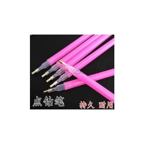 By dhl or ems 200sets 5pcs/set Dual-ended Nail Rhinestone Bead Picker Pink Strass Picker Dotting DIY Nail Pick Up Tool beauty