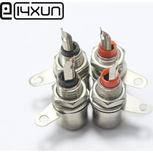EClyxun 20pcs/lot Amplifier Metal RCA Phono Chassis Panel Mount Female Input Socket Solder Connectors
