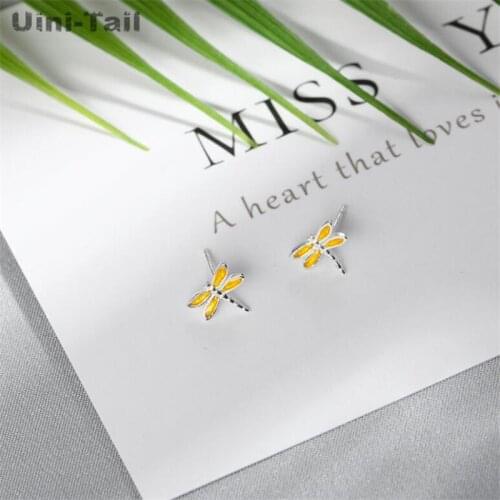 Uini-Tail hot new 925 sterling silver art fresh earrings Korean fashion temperament sweet dynamic hypoallergenic jewelry GN759