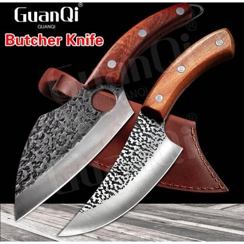Handmade Forged Boning Knife Butcher Knife Stainless Steel Kitchen Knife Fishing Knife Outdoor Serbian Cooking Butcher Cleaver