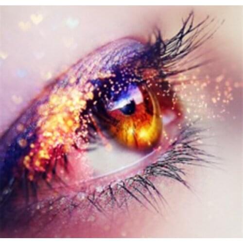 The beautiful eye, diamond painting 3d picture kits, cross stitch diamond embroidery, flower Crafts sticker diamond mosaic ZY117