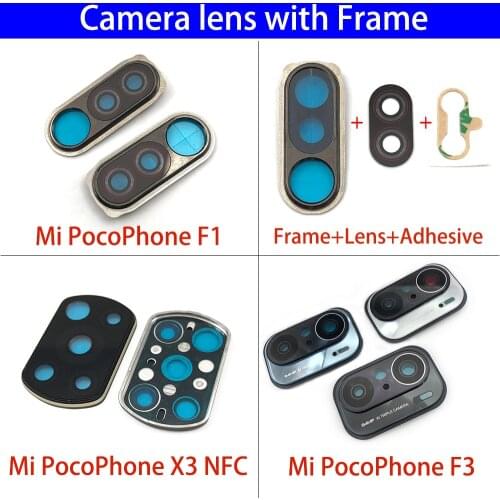 Back Rear Camera Glass Lens Circle Cover With Adhensive For Xiaomi Pocophone F1 / Poco F1
