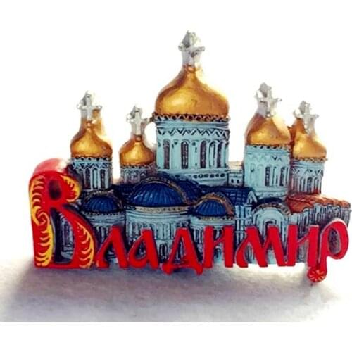 Handmade Painted Moscow, Russia, St. Petersburg 3D Fridge Magnets Tourism Souvenirs Refrigerator Magnetic Stickers Gift