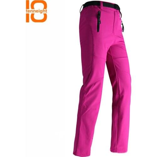 TENNEIGHT Mens and women Fleece Softshell PantsTactical Pants windproof Waterproof Outdoor Fishing Camping hiking Ski Trouser