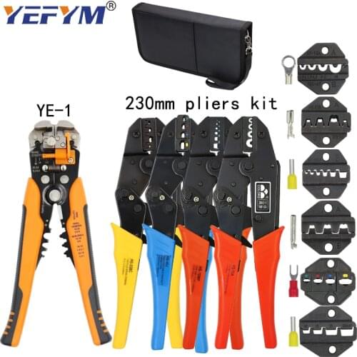 Kit crimping pliers wire stripper multifunction tools for insulation/tube/pulg terminals HS-40J/03BC/10A/10WF electrical tools