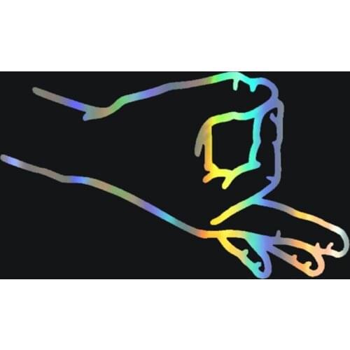 Car Sticker 3D 15.3*9.1CM Interesting Pack Circle Game Hand Finger Auto Funny Vinyl Car Styling Decal Motorcycle Sticker