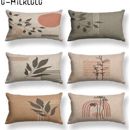 Vintage Style Home Decor Pillow Case Flower Plant Modern Art Pillow Covers Decorative 30X50 Nordic Cushion Cover for Sofa